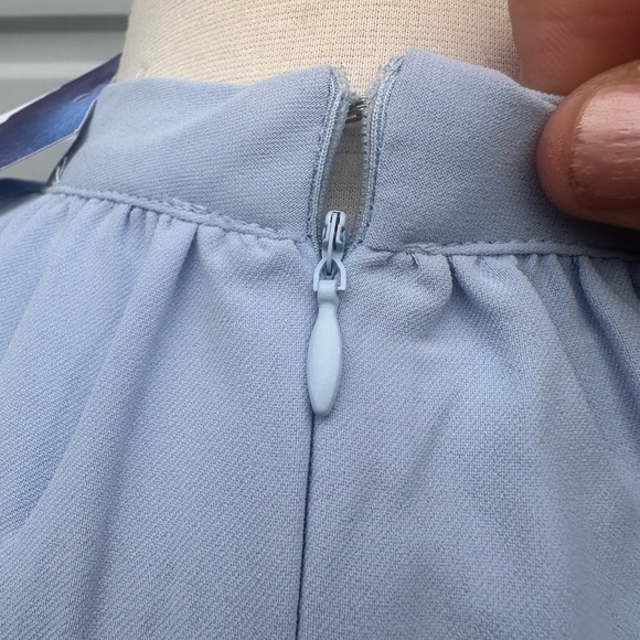 TCEC Light Blue Ruffle Sleeve  Boutique top size S - Picture 5 of 7